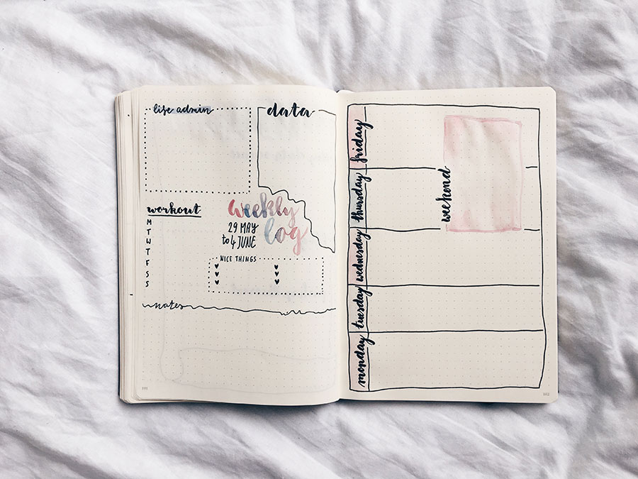 My Monthly Bullet Journal Set Up – June – Ilinca Valentina